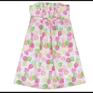 Lily Pulitzer Strapless Seashells Scallop Dress 8 Summer Beach